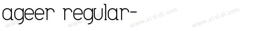 ageer regular字体转换